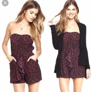 NWOT! Adorable Pink & Black printed Romper!